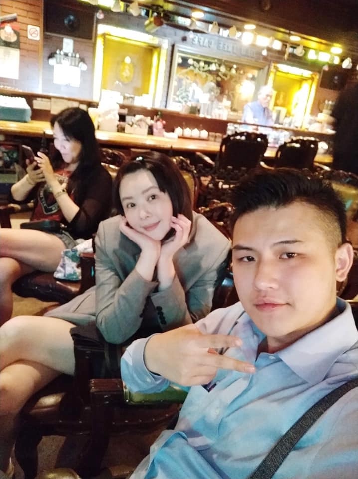 萧淑慎同老公梁轩安。(萧淑慎fb)