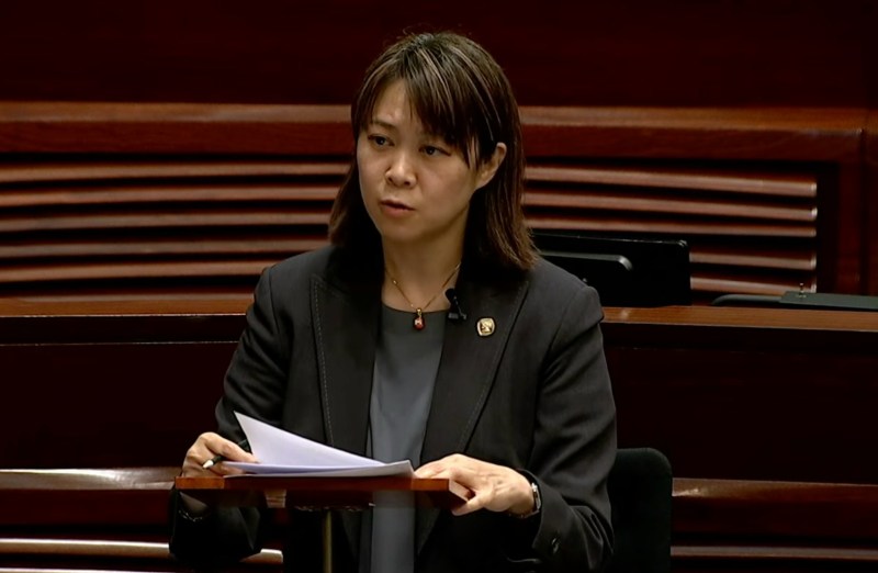 立法会议员邓铭心。(直播截图)