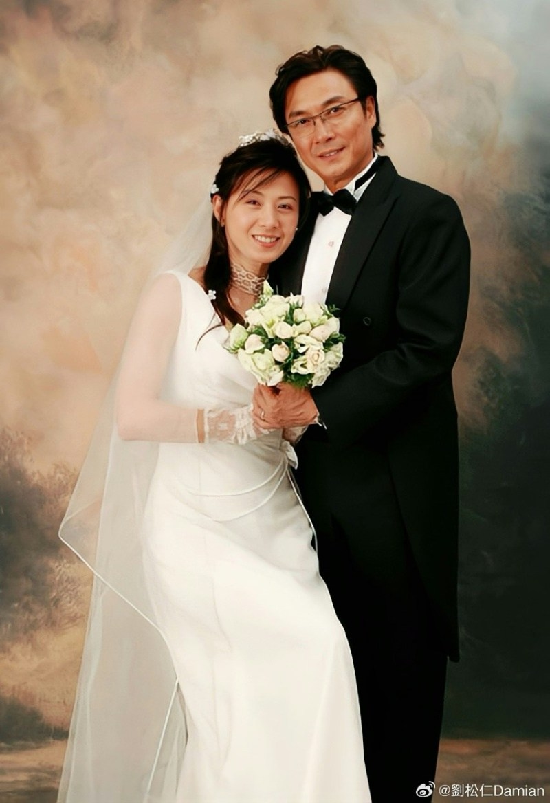 刘松仁与太太没有拍过一张结婚照,戏里反而拍过很多,图中为涂善妮。(微博@刘松仁)