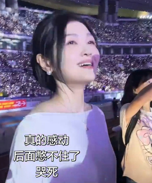 F4演唱会现场神似大S的女粉丝。