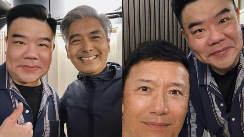 「少年食神」林澄光再度与周润发、苗侨伟的合影。(IG@michaelcklam)